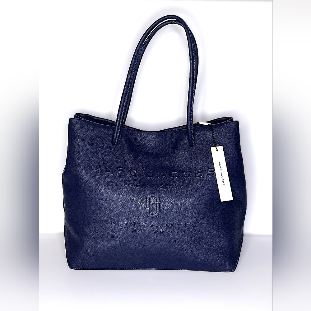 (Sold)Marc Jacobs Navy Blue Tote Bag - Picture 2 of 10